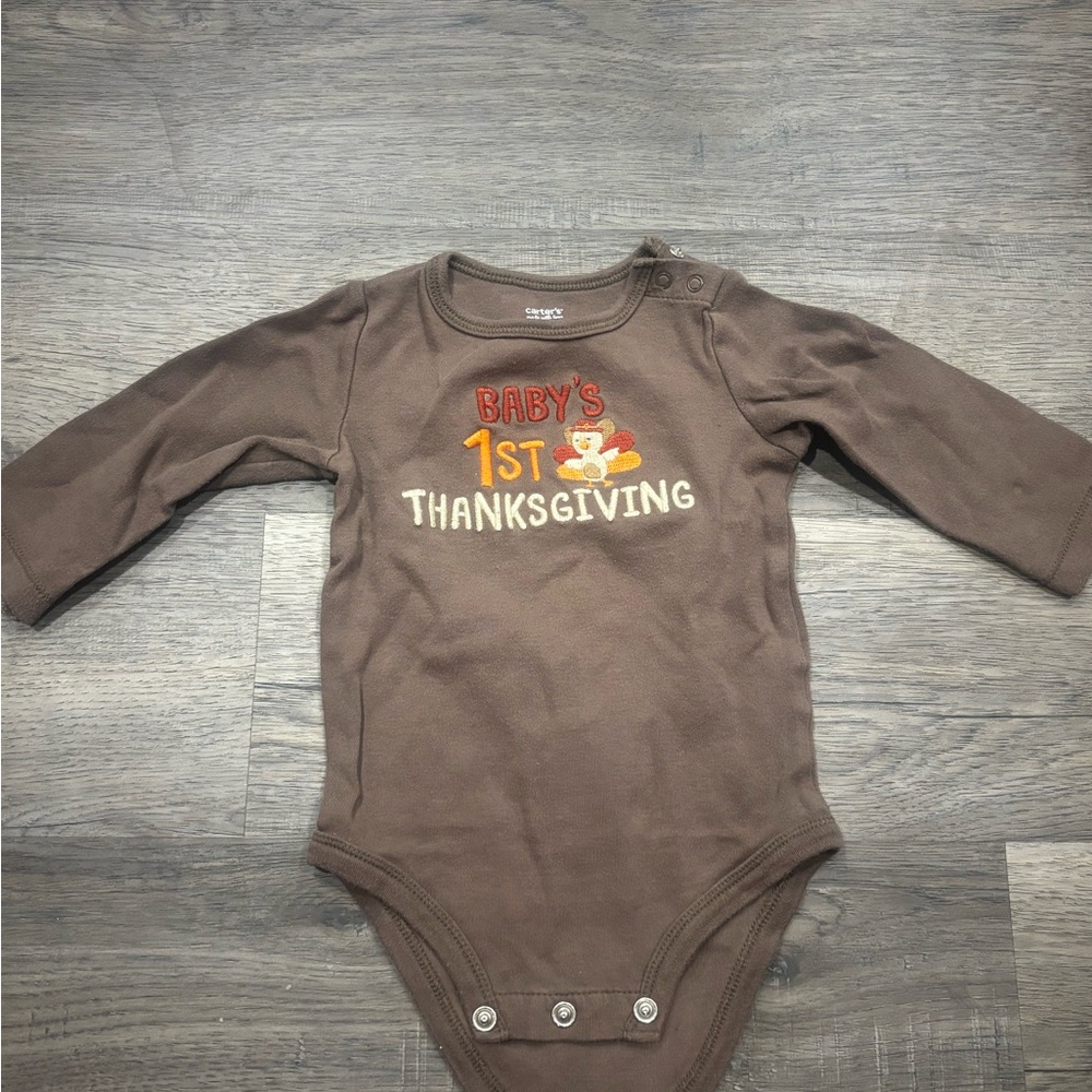 Carter's Brown Baby's 1st Thanksgiving Bodysuit